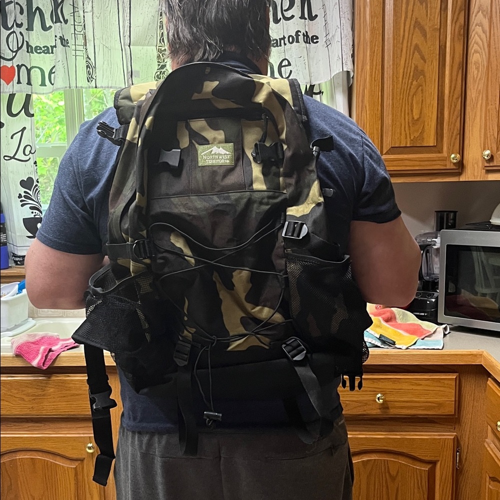 Northwest Territory Camouflage Tactical Backpack in Green and Brown